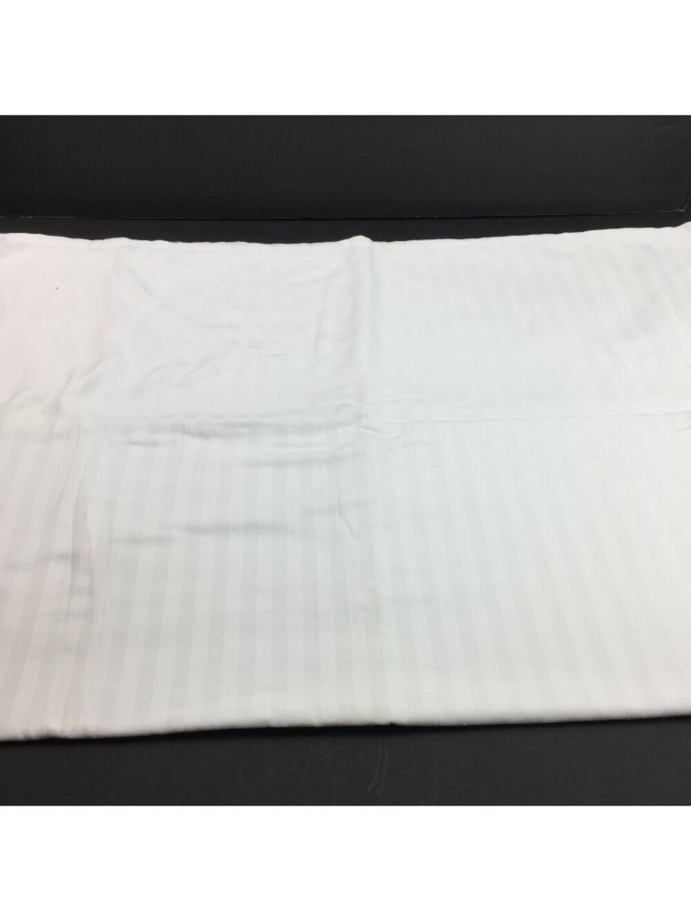 White Striped Fabric Tablecloth 78" x 39" Table Linens Dining Textiles